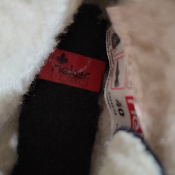 Reiker Z4243-14 Boot Lace Up Warm Fuzzy Lining Lace and Zip Size 40 - Picture 14 of 15